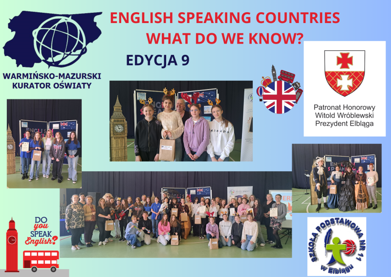 Jedenastka gospodarzem międzyszkolnego konkursu  “ENGLISH SPEAKING COUNTRIES –  WHAT DO WE KNOW?”