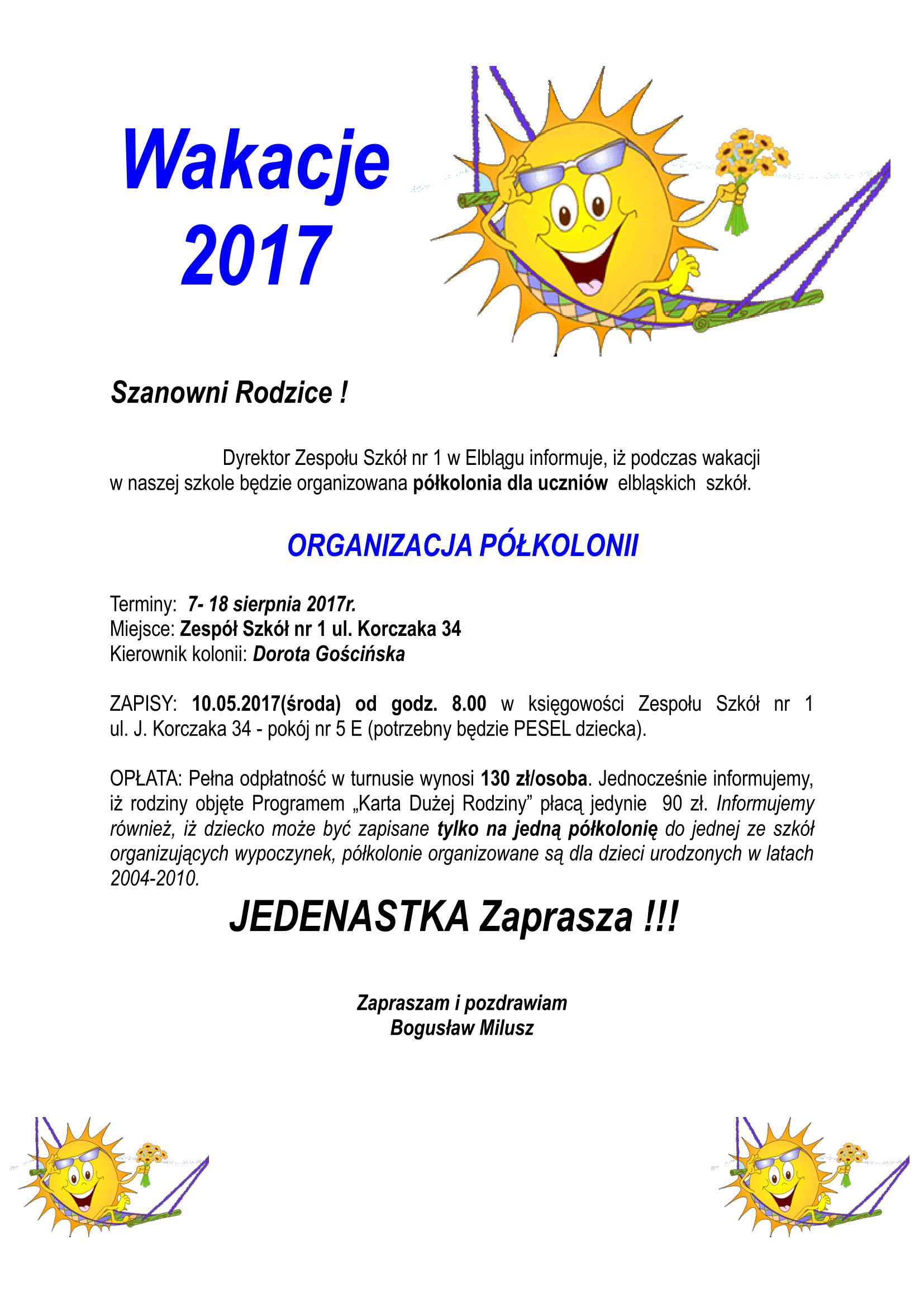 SP11 półkolonie 2017 1