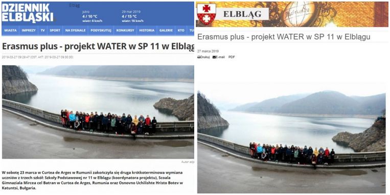 Erasmus plus - projekt WATER w SP 11 w Elblągu