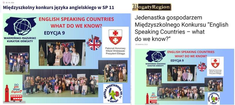 Międzyszkolny konkurs języka angielskiego w SP 11